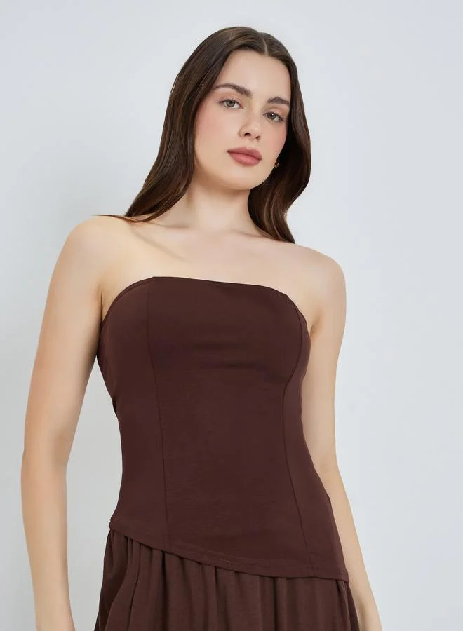 Women's Sleeveless Knit Top Brown
