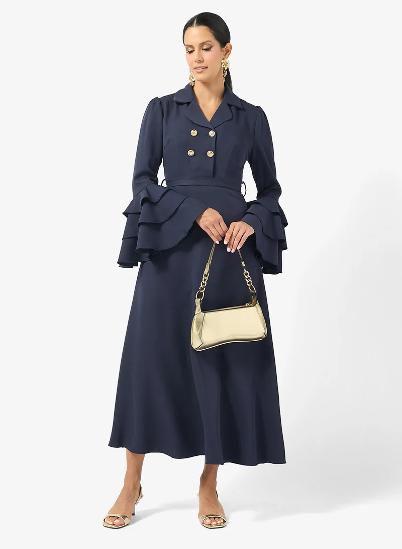 Flared Sleeve Dress