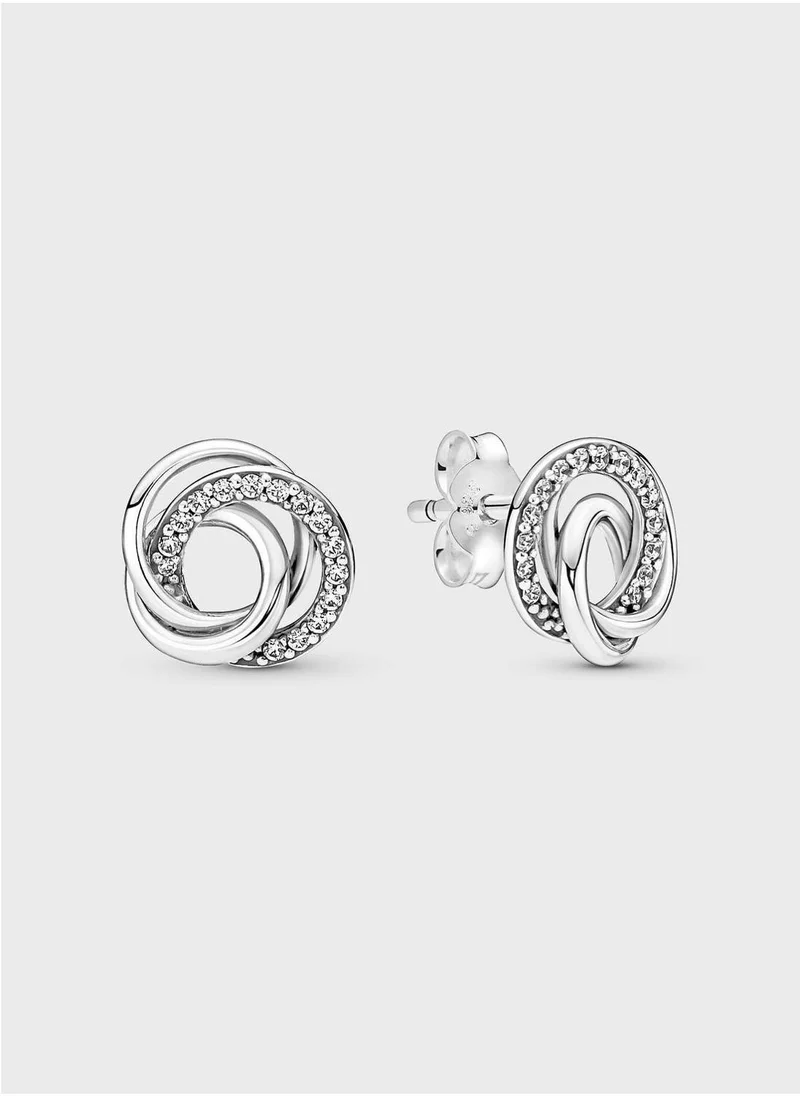 Family Encircled Stud Earrings