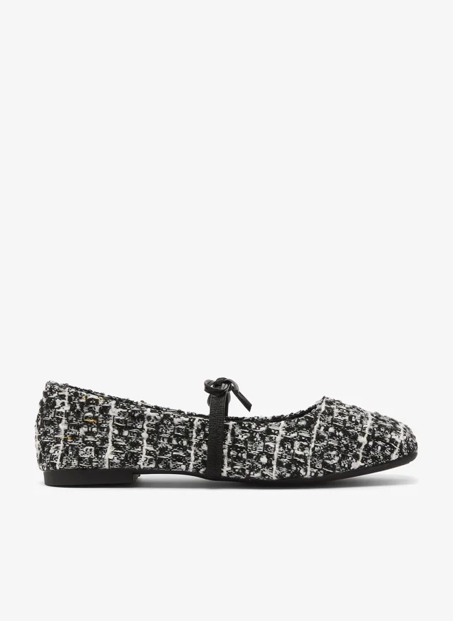 Tweed Mary Janes Black