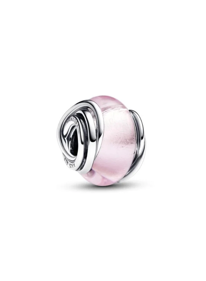 Encircled Murano Glass Charm Pink