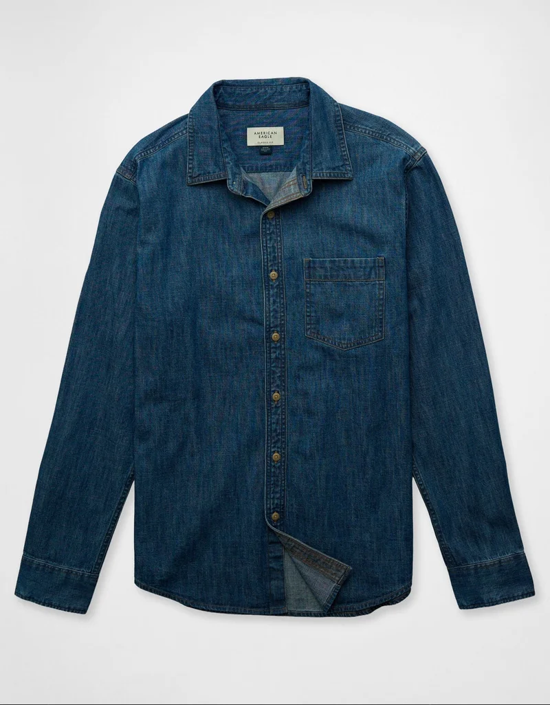 AE Everyday Denim Button-Up