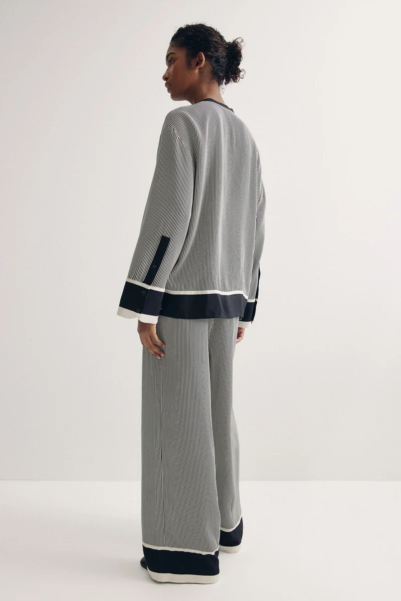 Straight Trousers Silver