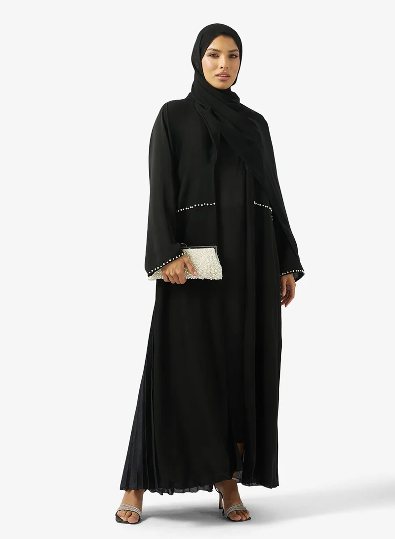 عباية بليسيه مع شيلة سوداء