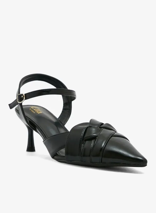 Interwoven Ankle Strap Pointed Pump – image 2