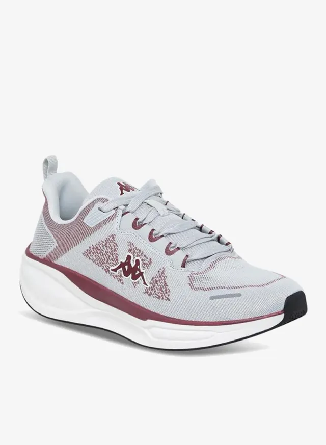 Women's Textured Lace-Up Sports Shoes Grey