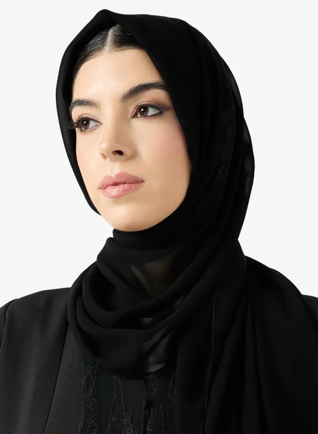 عباية مطرزة مفتوحة بتطريز يدوي – صورة 4