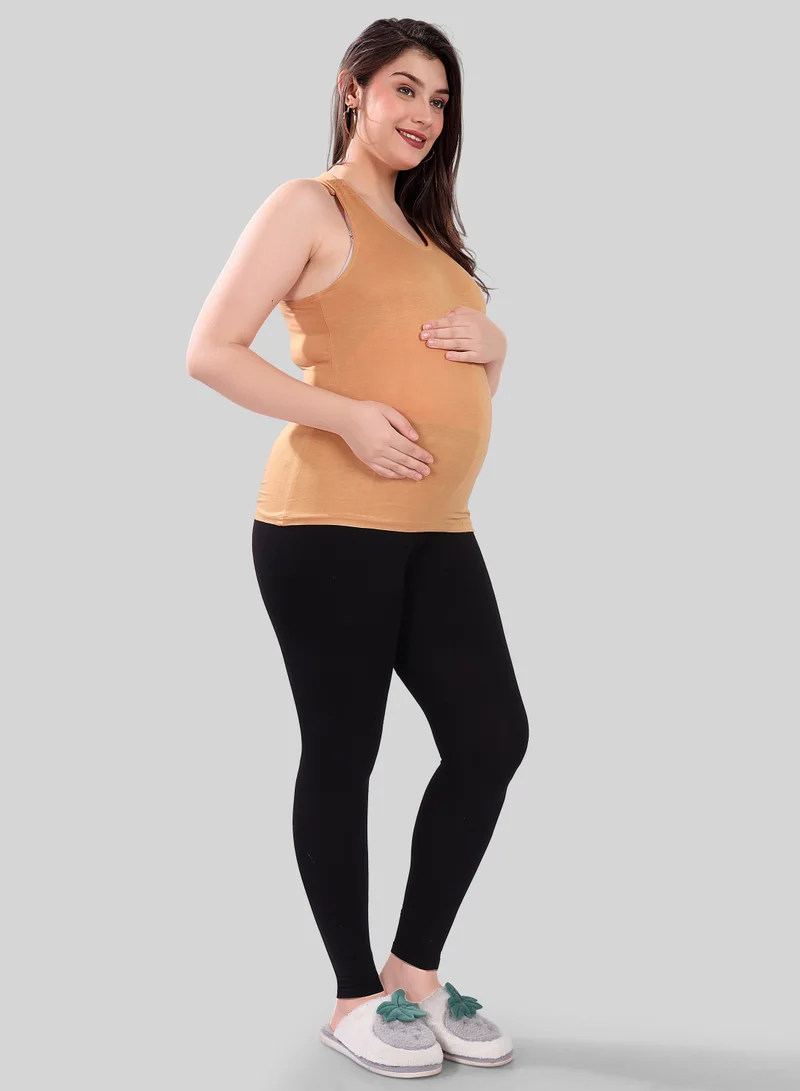 Maternity and Nursing Tank Top Light Taupe