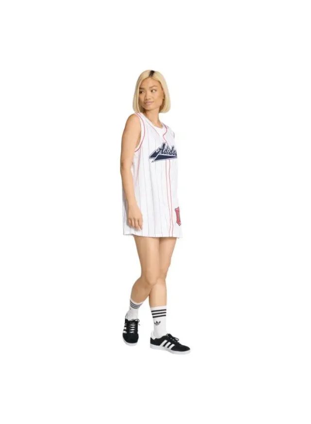 Adidas Originals Women's Loose Fit Mini Dress - White / Night Indigo – image 5