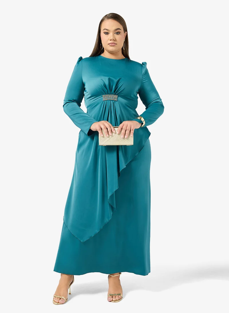 Embellished Plus Size A-Line Dress