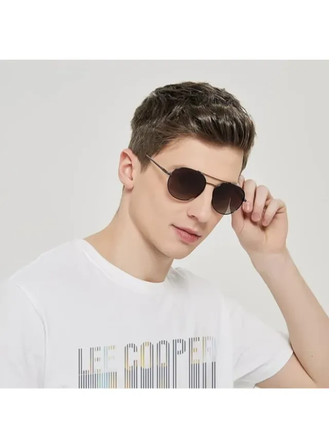 Polarized Sunglasses Brown Frame Gradient Brown Mirror Lens 54mm  - LC1035C03 – image 4
