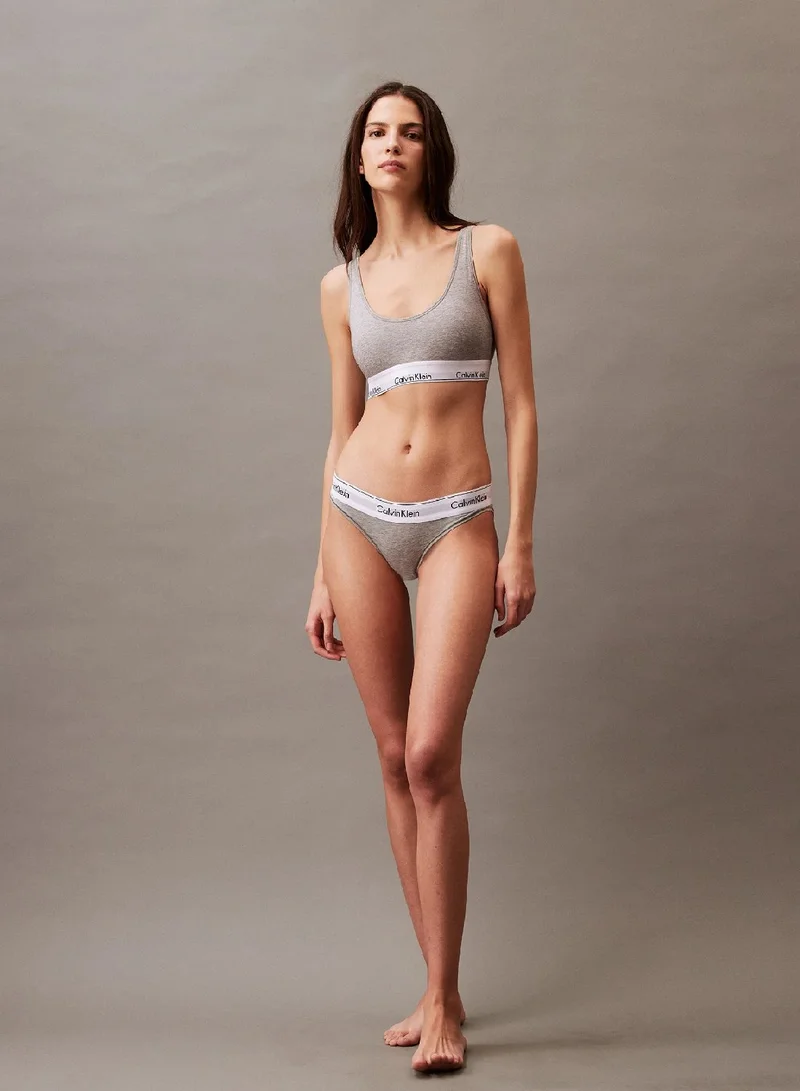 Modern Cotton Bralette Pale Silver