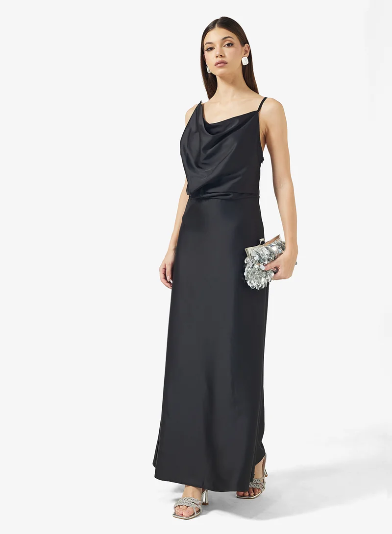 Slip Evening Dress Black