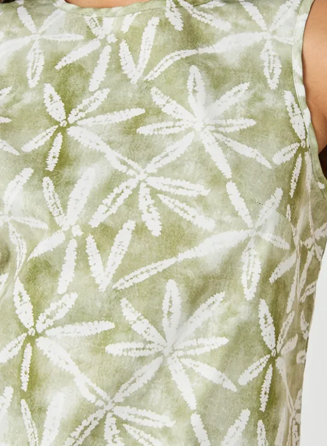 Printed Sleeveless Top and Wide Leg Pants Set – image 3