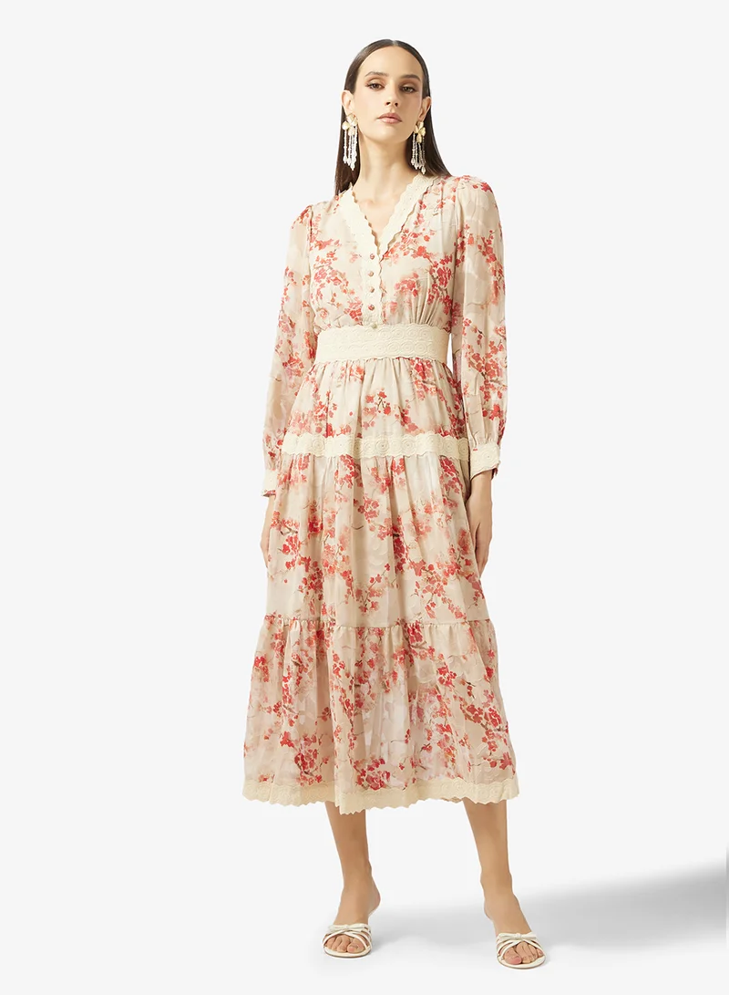 Printed Tiered Dress