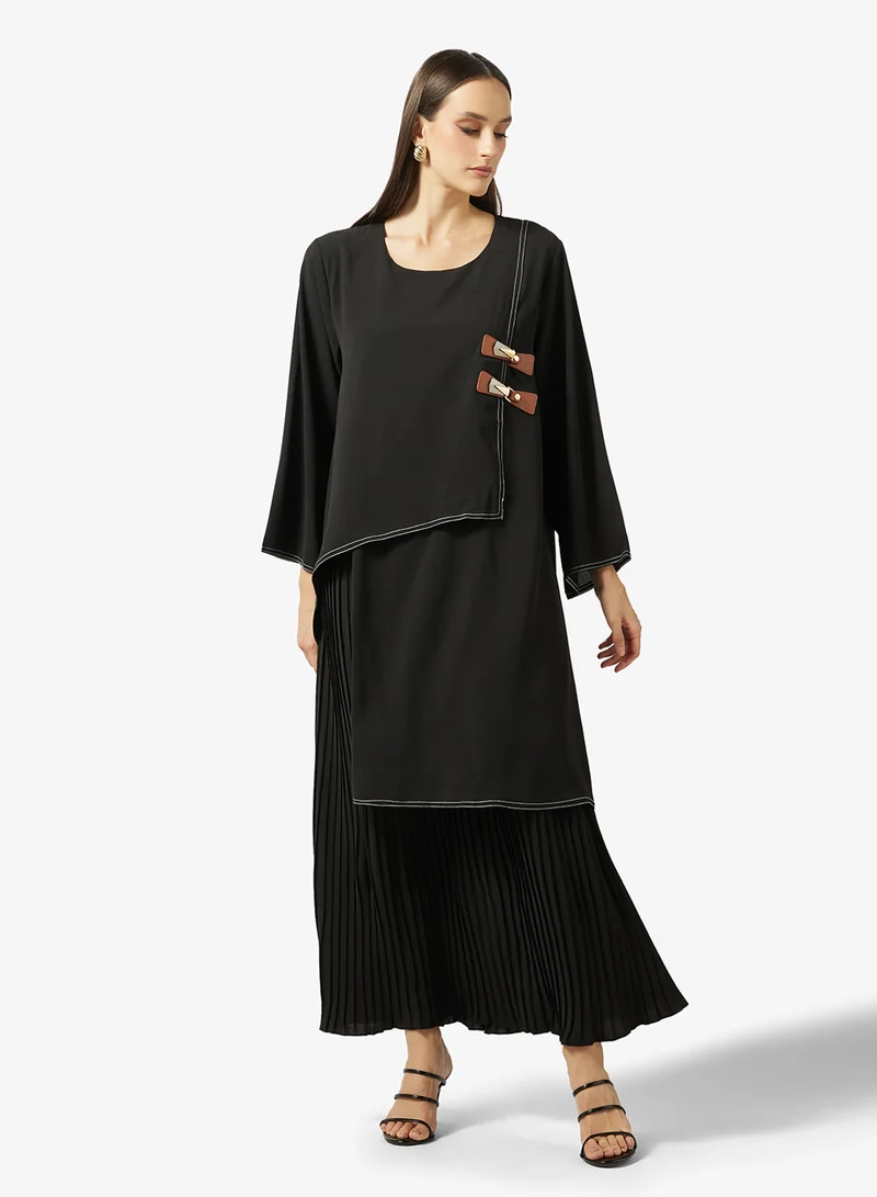 Elegant Layered Midi Dress