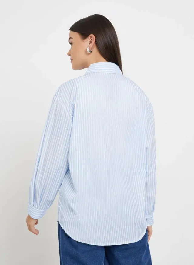 Striped Oversized Long Sleeve Shirt – image 5