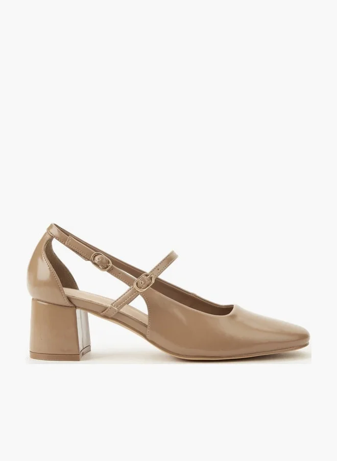 Women's Block Heel Shoes Beige