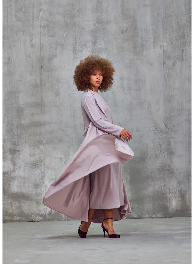 Sleeveless Crepe Maxi Dress Soft Lilac