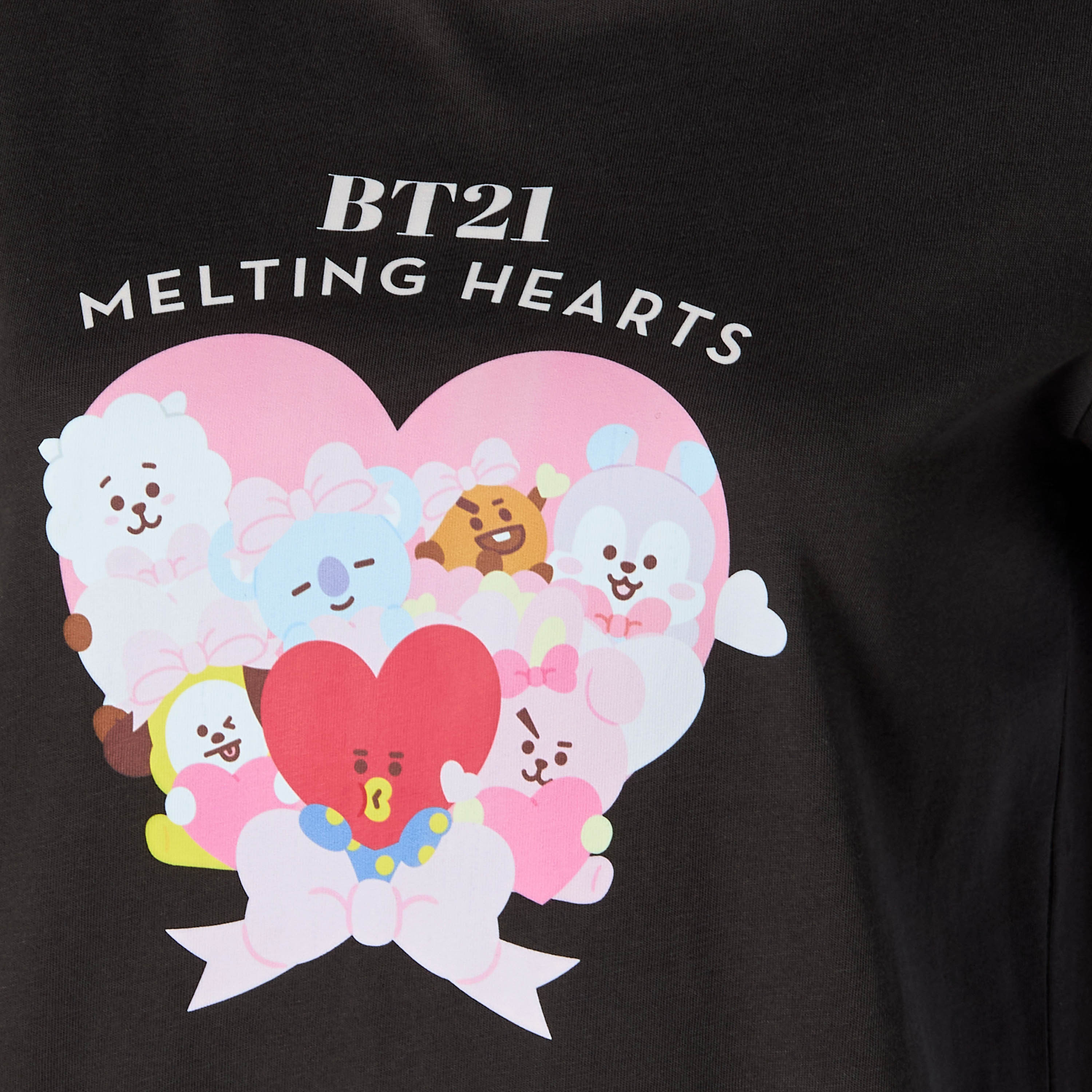 تيشيرت BT21 بطبعة رمادي
