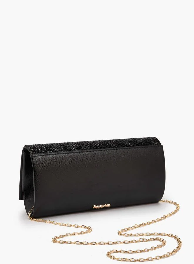 Embellished Clutch With Chain Strap