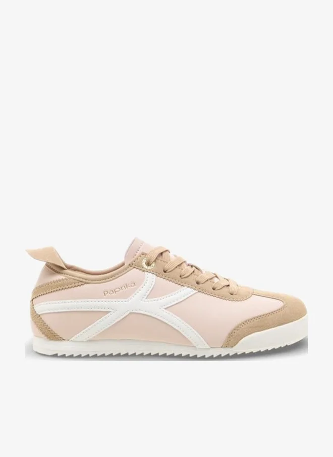 Women's Lace-Up Ankle Sneakers Pink