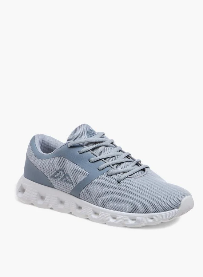 Textured Lace-Up Sports Shoes Pastel Blue