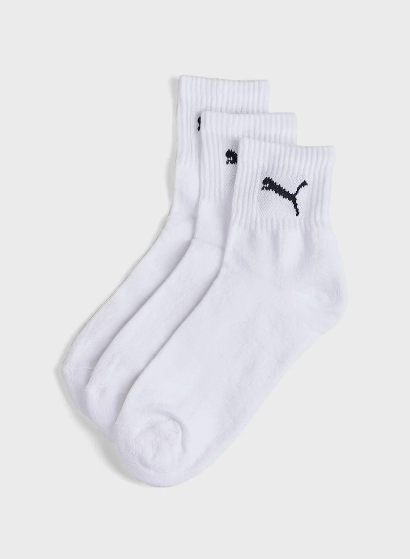 3-Pack Crew Socks White