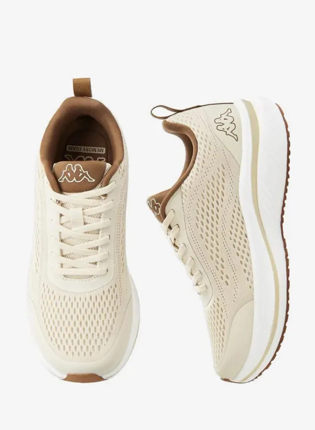 Beige Lace-Up Textile Sports Shoes for Women - Daily Wear & Light Exercise – image 2