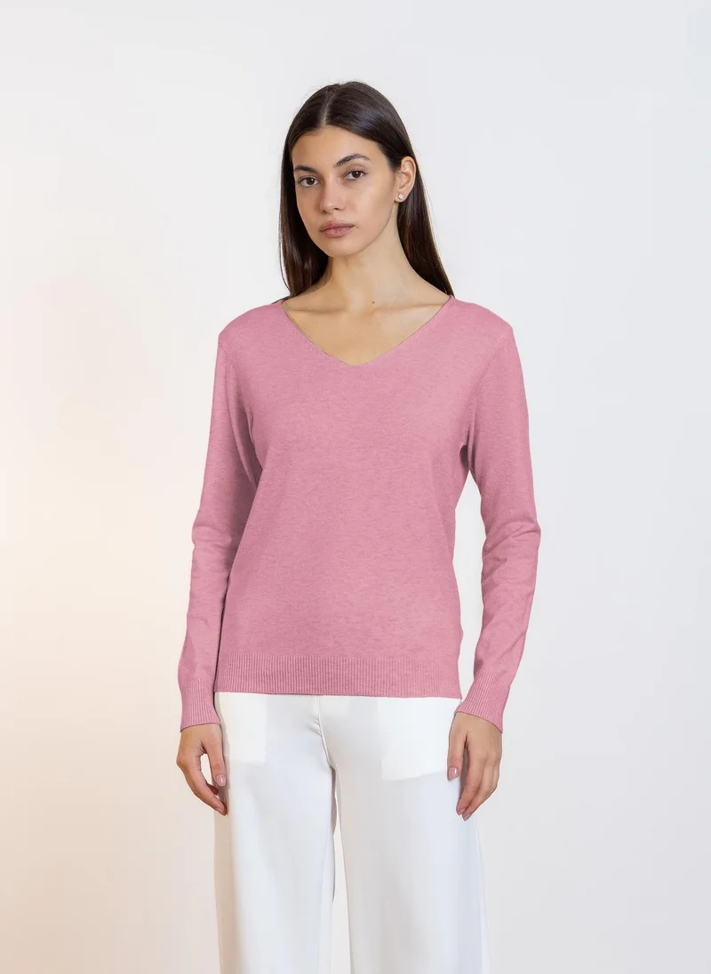 Plain Knit Jumper Pink