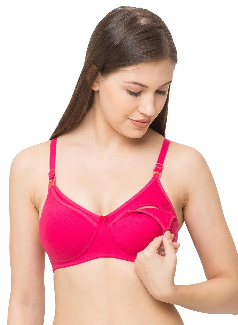 TUMMY Cotton Maternity & Nursing Bra Bright Pink