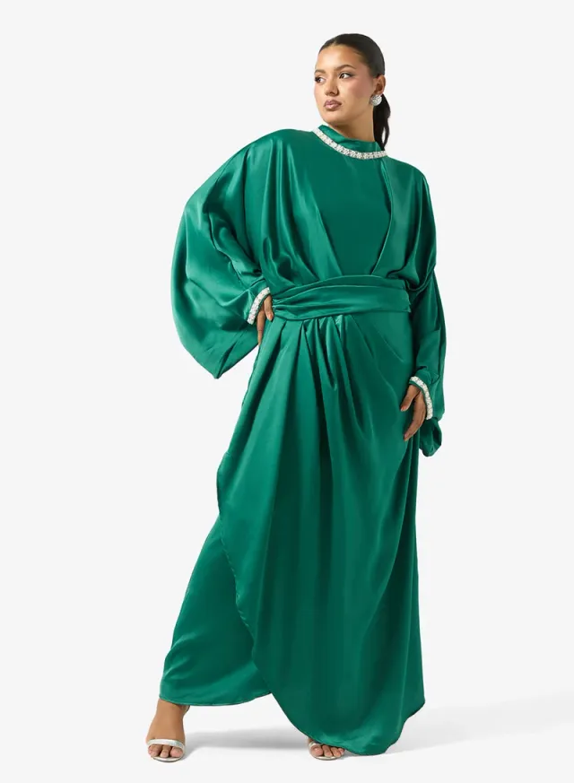 Embellished Draped Plus Size Dress – image 4