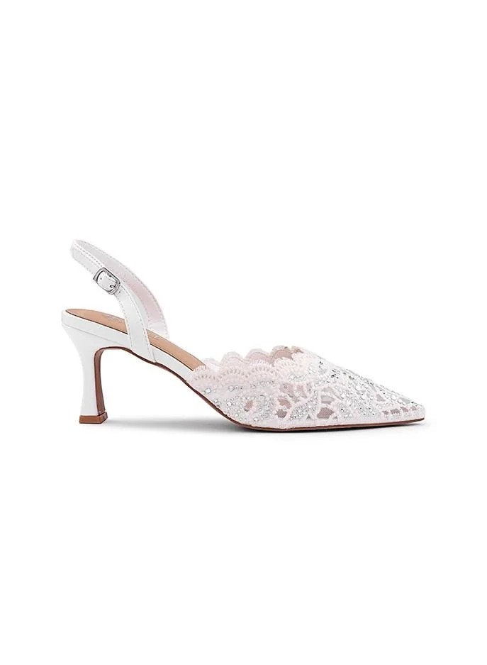 Pointed Toe Slingback Heels