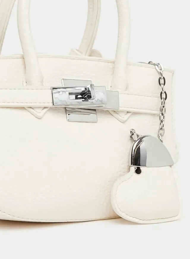 Styli Dual Handle Handbag with Heart Drop – image 5