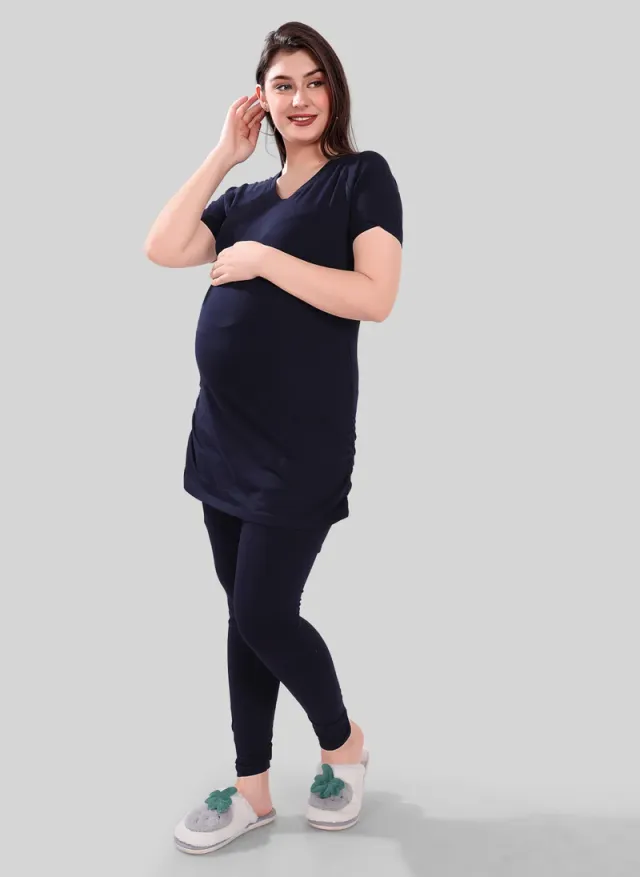 Maternity 2-Piece Set: T-Shirt & High-Waist Leggings – image 3