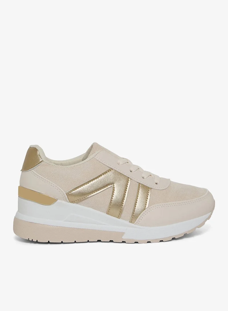 GEOOMNII Women's Mesh Sports Shoes Beige