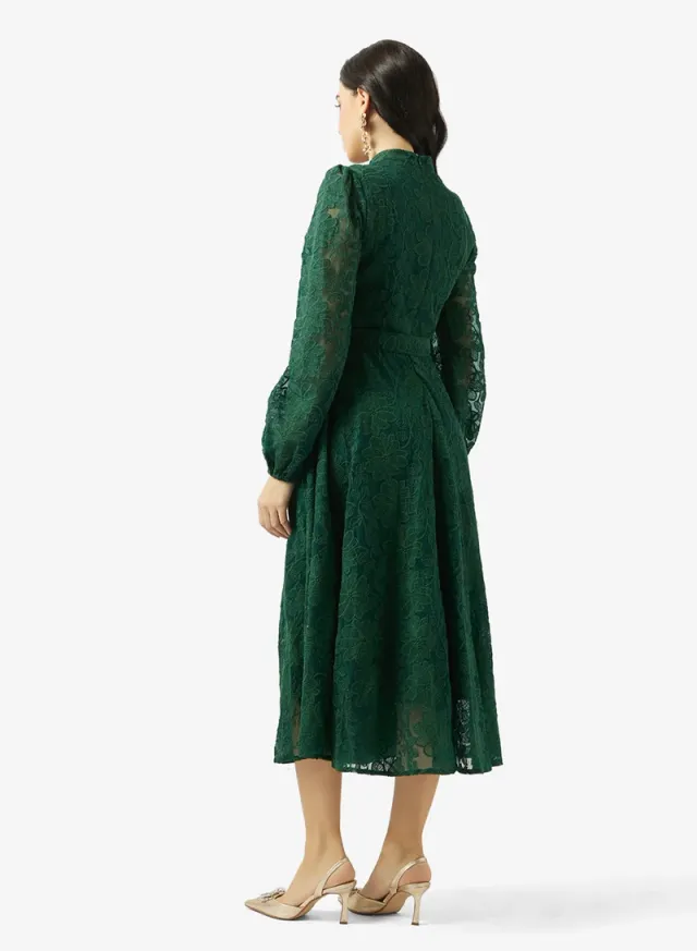 Elegant Lace A-line Dress – image 2