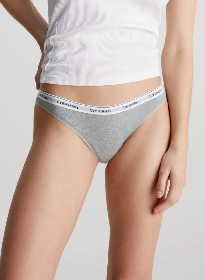 Modern Logo Thong Light Gray
