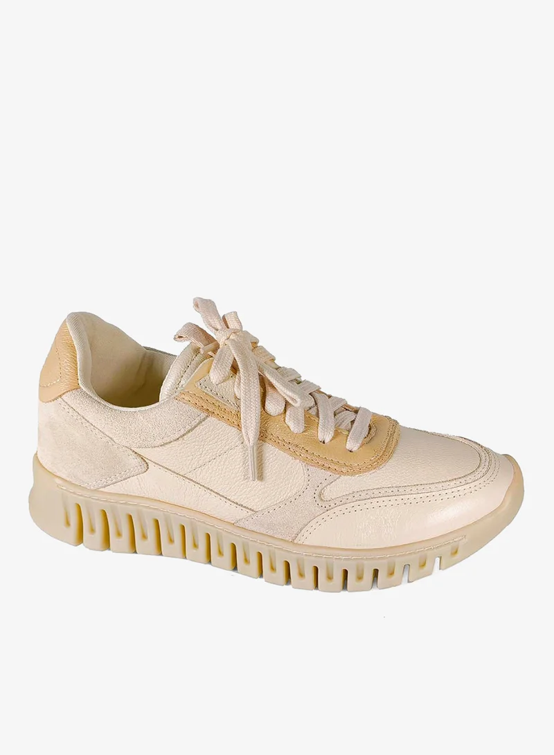 Women's Chunky Lace-Up Sneakers Beige