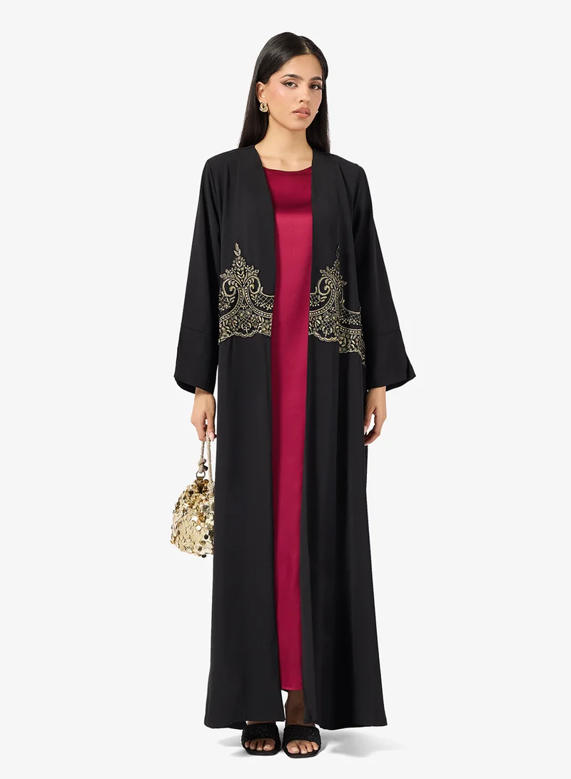 Elegant Embroidered Abaya