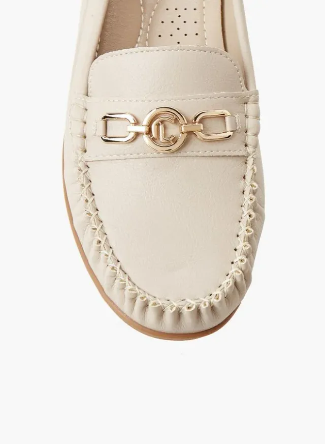 Le Confort Metal Embellished Slip-On Flats Black – image 5