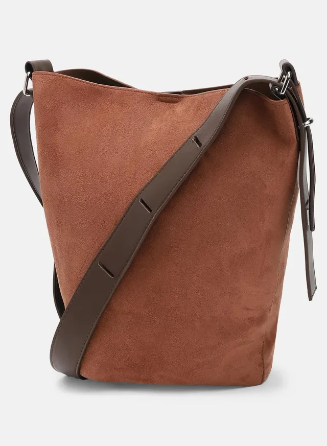 Women's Suede Zip Handbag – image 5