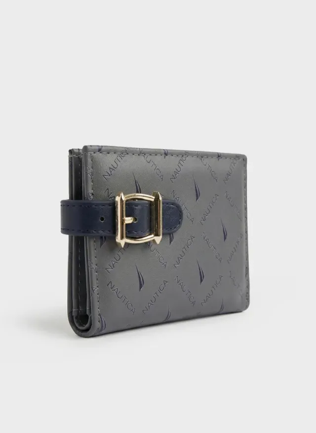 Monogrammed Bi-Fold Wallet with Press-Stud Closure – image 3