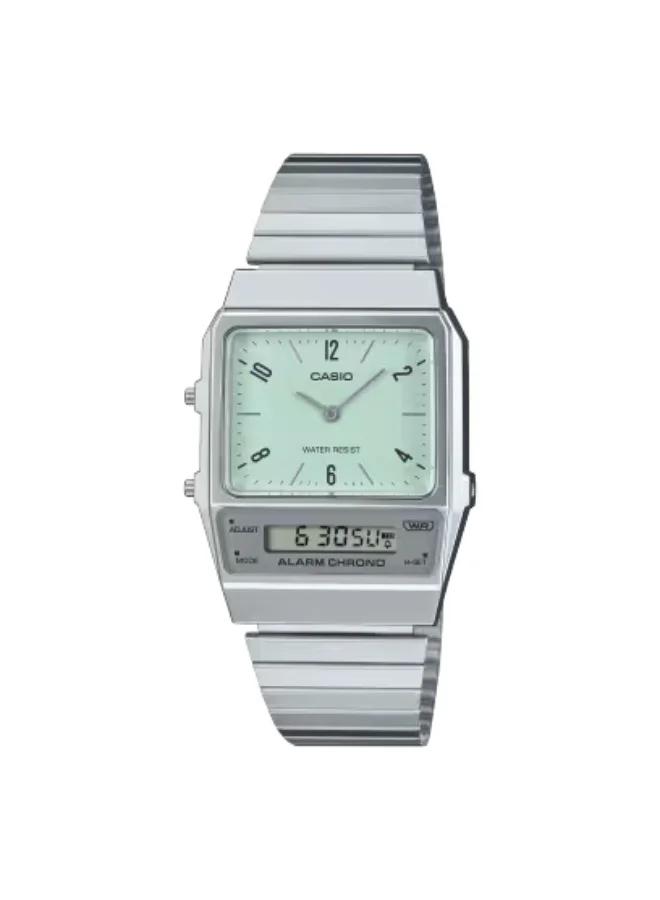 AQ-800E-3ADF Stainless Steel Watch 32.1mm Green