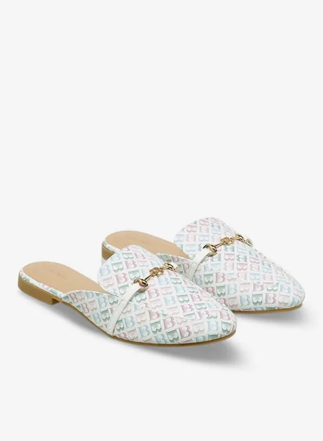 Women's Monogram Print Mules – image 3