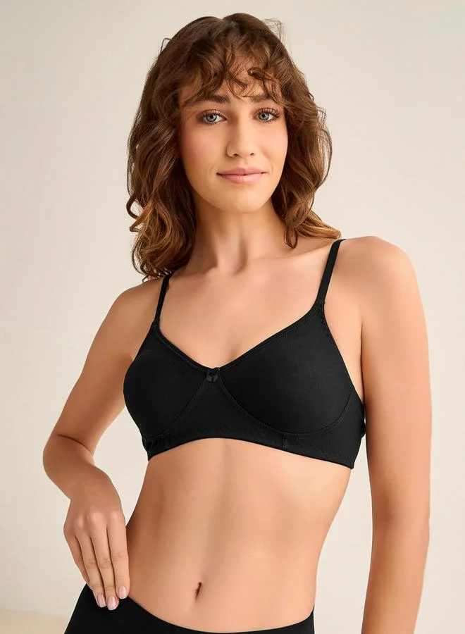 Full Coverage Wireless Bra Black