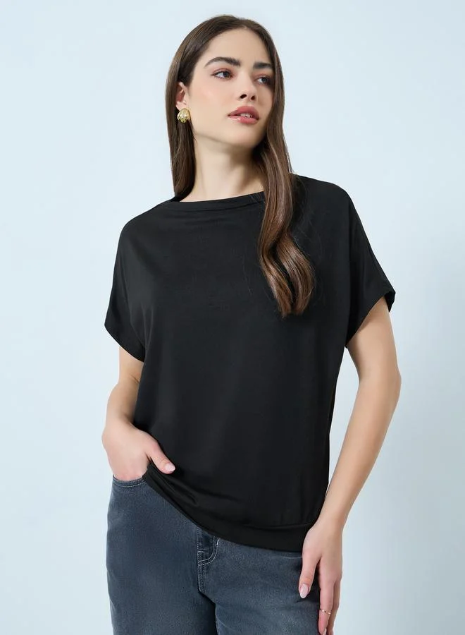 Plain Short Sleeve T-Shirt Black