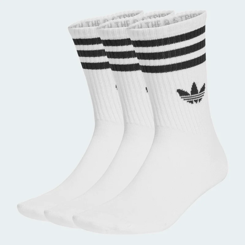 adidas Originals 3S Crew Socks 3-Pack White