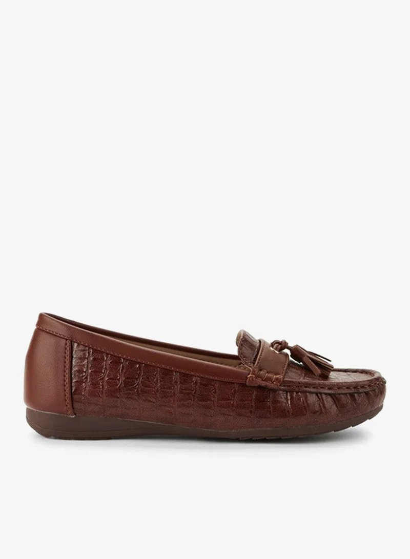 Women's Tassel Accent Moccasins Brown
