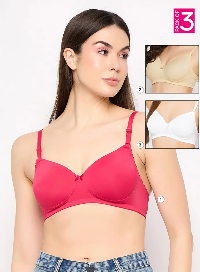 Clovia Pack of 3 Padded Multiway T-shirt Bras